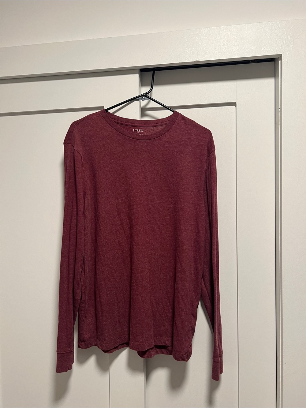 J. Crew Long Sleeve Crewneck Top - Wine Red